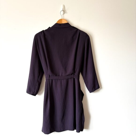 Aritzia Wilfred Franca Wrap Long Sleeve Dress Plum Purple Size 6 - Picture 5 of 6